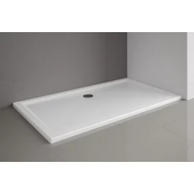 Receveur de douche extra-plat 90 x 160 cm à poser ou encastrer, acrylique, blanc, Schulte