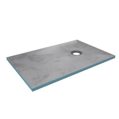 Receveur de douche extra-plat à carreler 90 x 140 cm, bonde centrale, Galedo Showerplate