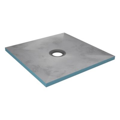 Receveur de douche extra-plat à carreler 90 x 90 cm, bonde centrale, Galedo Showerplate