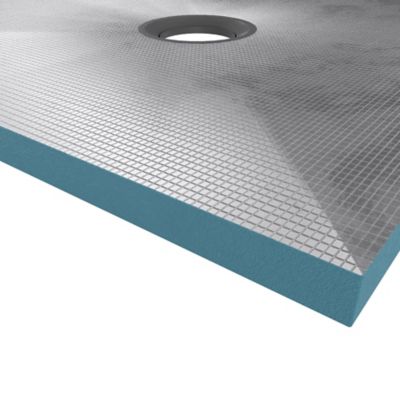 Receveur de douche extra plat gris bonde centrale Galedo Showerplate 90 x 140 cm