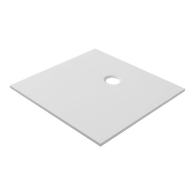 Receveur de douche extra-plat l.80 x L.80 cm blanc anti dérapant, GoodHome Leira