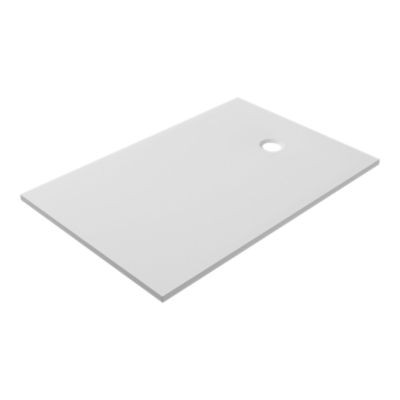 Receveur de douche extra-plat l.90 x L.140 cm blanc anti dérapant, GoodHome Leira