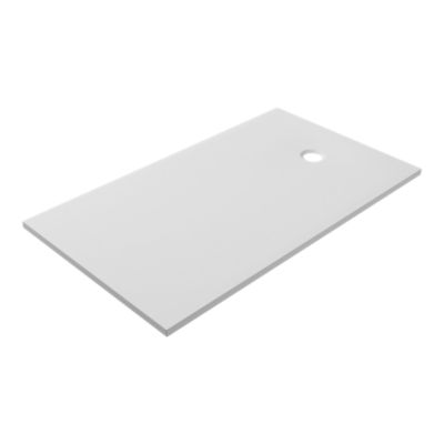Receveur de douche extra-plat l.90 x L.160 cm blanc anti dérapant, GoodHome Leira