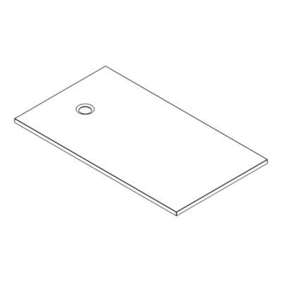 Receveur de douche extra-plat l.90 x L.160 cm blanc anti dérapant, GoodHome Leira