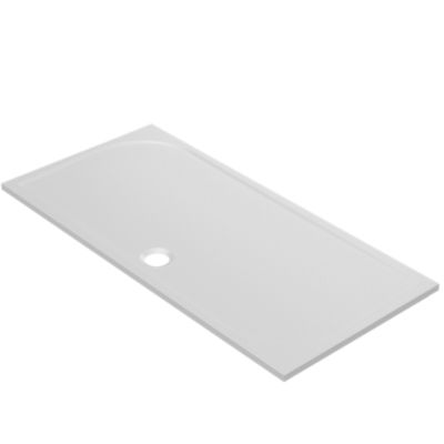Receveur de douche extra-plat l.90 x L.160 cm blanc anti dérapant, GoodHome Limski