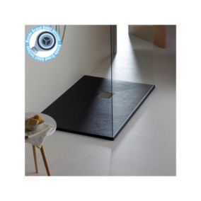 Receveur de douche extra plat noir en 90x140cm