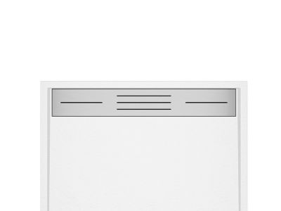 Receveur de douche extra plat à poser ou à encastrer recoupable en résine SMC - Blanc - 160 x 90 cm - LYROSA