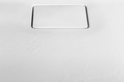 Receveur de douche extra-plat texture effet pierre TERRENO RECTANGLE 120 x 80 cm blanc