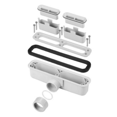 Receveur de Douche Extraplat 160x90cm Blanc - Résine Minérale - Antidérapant - Effet Ardoise - Ragnar LAVABERG