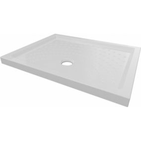 Receveur de douche extraplat 80x100 cm en grès céramique NF antidérapant