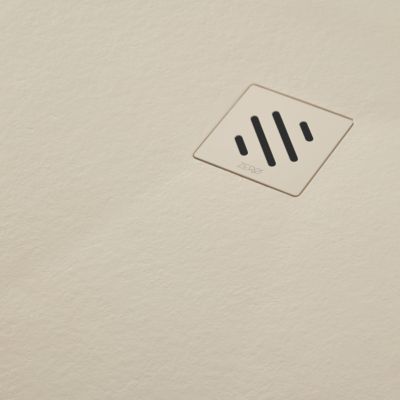 Receveur de Douche Extraplat 90x160cm Beige - Résine Minérale - Antidérapant - Effet Pierre Naturelle - RÉSIGRÈS.