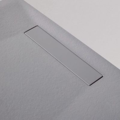 Receveur de Douche Extraplat ADICIONAL - 100x180x2,8cm - Texture Ardoise Gris - Résine Minérale - RÉSIGRÈS