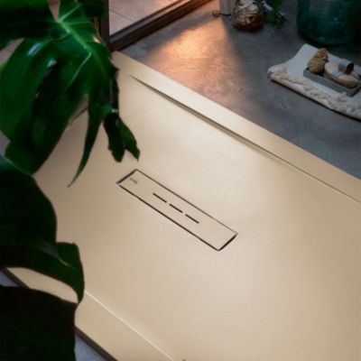Receveur de douche extraplat beige 70x160 cm Clay - POALGI