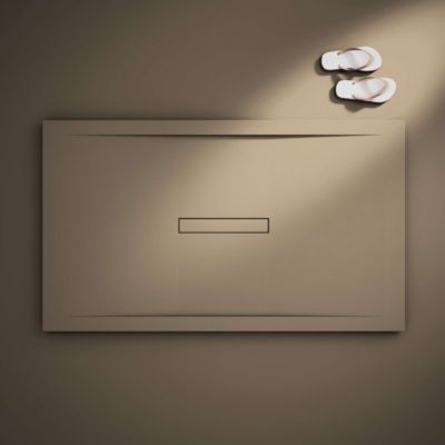 Receveur de douche extraplat beige 80x100 cm Clay - POALGI