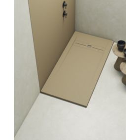 Receveur de douche extraplat beige 80x140 cm Gneis - POALGI