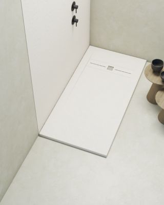 Receveur de douche extraplat blanc 70x120 cm Gneis - POALGI