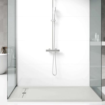 Receveur de douche extraplat blanc 70x120 cm Gneis - POALGI