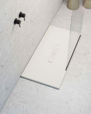 Receveur de douche extraplat blanc ivoire 80x120 cm Clay - POALGI