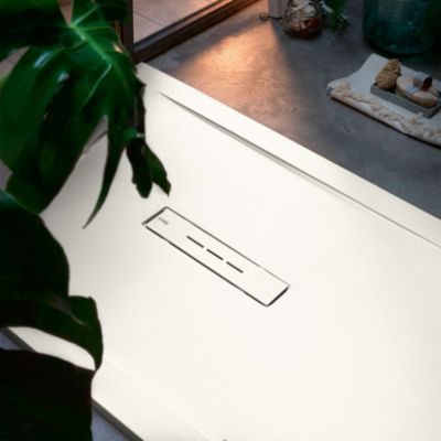 Receveur de douche extraplat blanc ivoire 80x120 cm Clay - POALGI