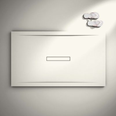 Receveur de douche extraplat blanc ivoire 80x120 cm Clay - POALGI