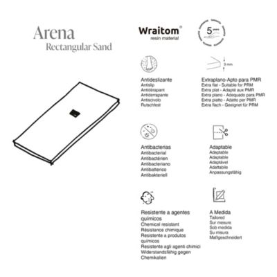 Receveur de douche extraplat blanc ivoire 90x160 cm Arena - POALGI