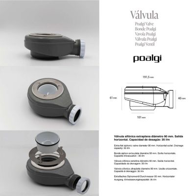 Receveur de douche extraplat blanc ivoire 90x160 cm Arena - POALGI