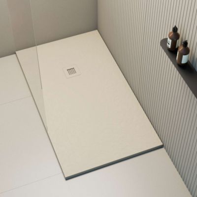 Receveur de douche extraplat blanc perle 80x100 cm Arena - POALGI