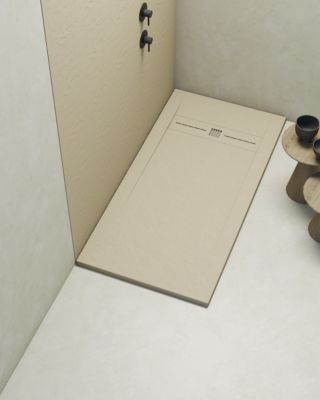 Receveur de douche extraplat blanc perle 80x100 cm Gneis - POALGI