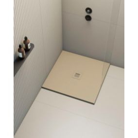 Receveur de douche extraplat carré beige 100x100 cm Hos's - POALGI