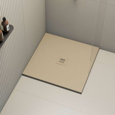 Receveur de douche extraplat carré beige 100x100 cm Hos's - POALGI