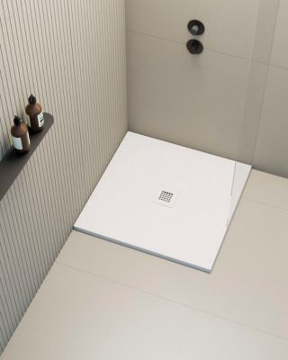 Receveur de douche extraplat carré blanc 100x100 cm Arena - POALGI