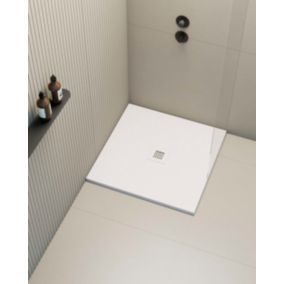 Receveur de douche extraplat carré blanc 100x100 cm Arena - POALGI