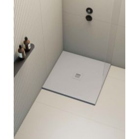 Receveur de douche extraplat carré gris clair 80x80 cm Hos's - POALGI