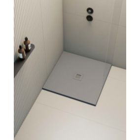 Receveur de douche extraplat carré gris foncé 100x100 cm Arena - POALGI