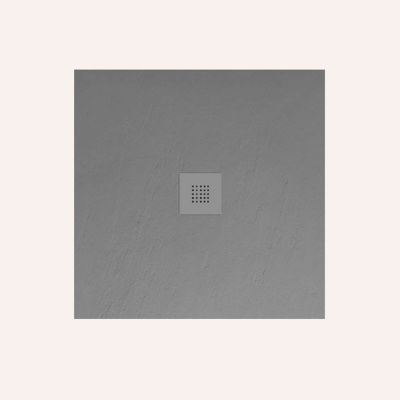 Receveur de douche extraplat carré gris foncé 80x80 cm Hos's - POALGI