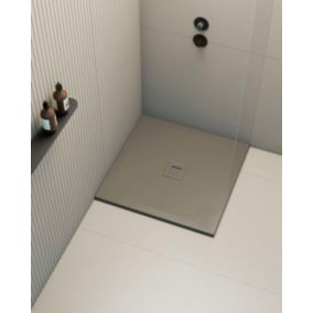 Receveur de douche extraplat carré marron gris 100x100 cm Arena - POALGI