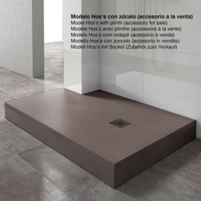 Receveur de douche extraplat gris 100x160 cm Hos's - POALGI