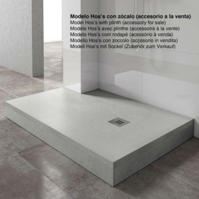 Receveur de douche extraplat gris clair 100x180 cm Hos's - POALGI
