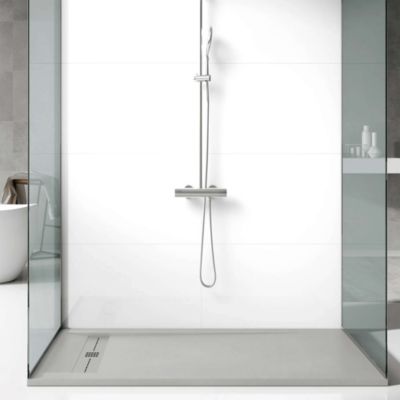 Receveur de douche extraplat gris clair 70x180 cm Gneis - POALGI