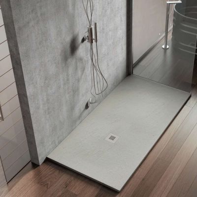 Receveur de douche extraplat gris clair 75x110 cm Hos's - POALGI