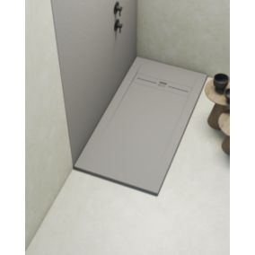 Receveur de douche extraplat gris clair 80x160 cm Gneis - POALGI