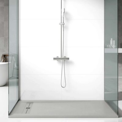 Receveur de douche extraplat gris clair 80x160 cm Gneis - POALGI