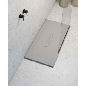 Receveur de douche extraplat gris clair 90x180 cm Clay - POALGI