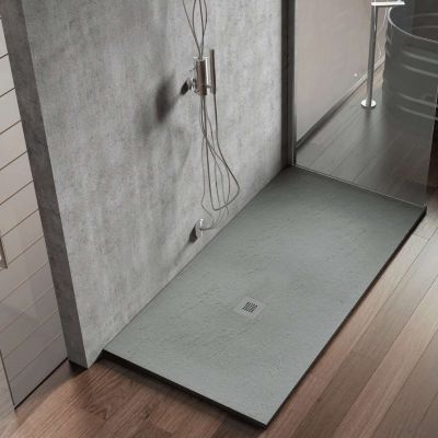 Receveur de douche extraplat gris foncé 100x140 cm Hos's - POALGI