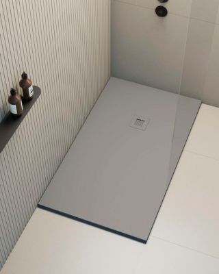 Receveur de douche extraplat gris foncé 100x200 cm Hos's - POALGI