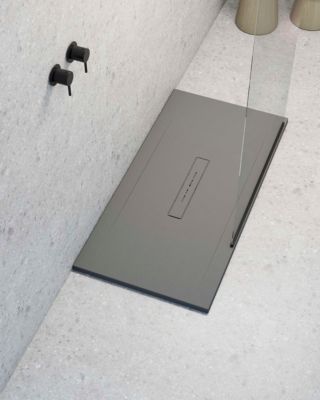 Receveur de douche extraplat gris foncé 70x160 cm Clay - POALGI