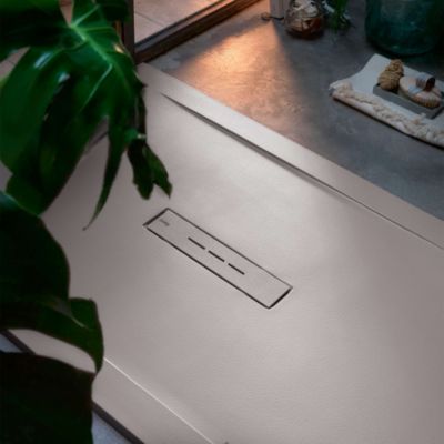Receveur de douche extraplat gris foncé 70x160 cm Clay - POALGI