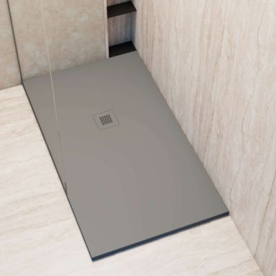Receveur De Douche Appia 100x80 Cm Céramique Effet Pierre Blanc Mat