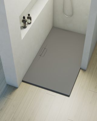 Receveur de douche extraplat gris foncé 90x160 cm Shile - POALGI