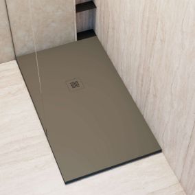 Receveur de douche extraplat marron gris 120x140 cm Arena - POALGI